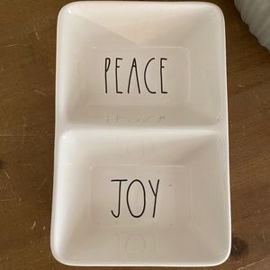 Rae Dunn Christmas peace joy large letter tray